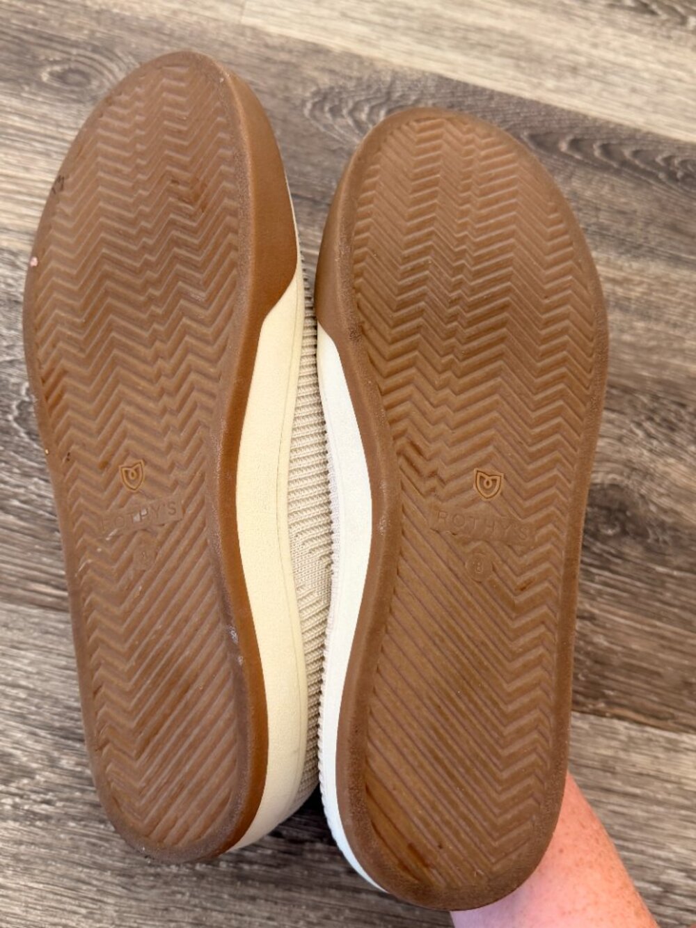 Rothy’s Lace Up Sneakers White/Cream Size 8 - Picture 6 of 6